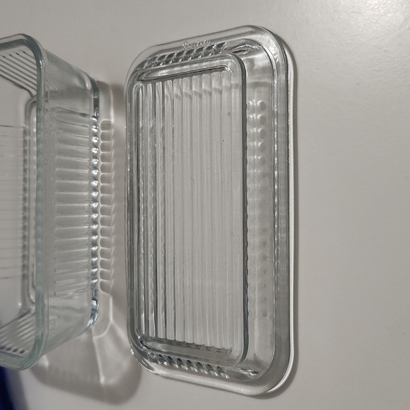 Vintage Kitchen Vintage Blue And Clear Glass Refrigerator Dishes